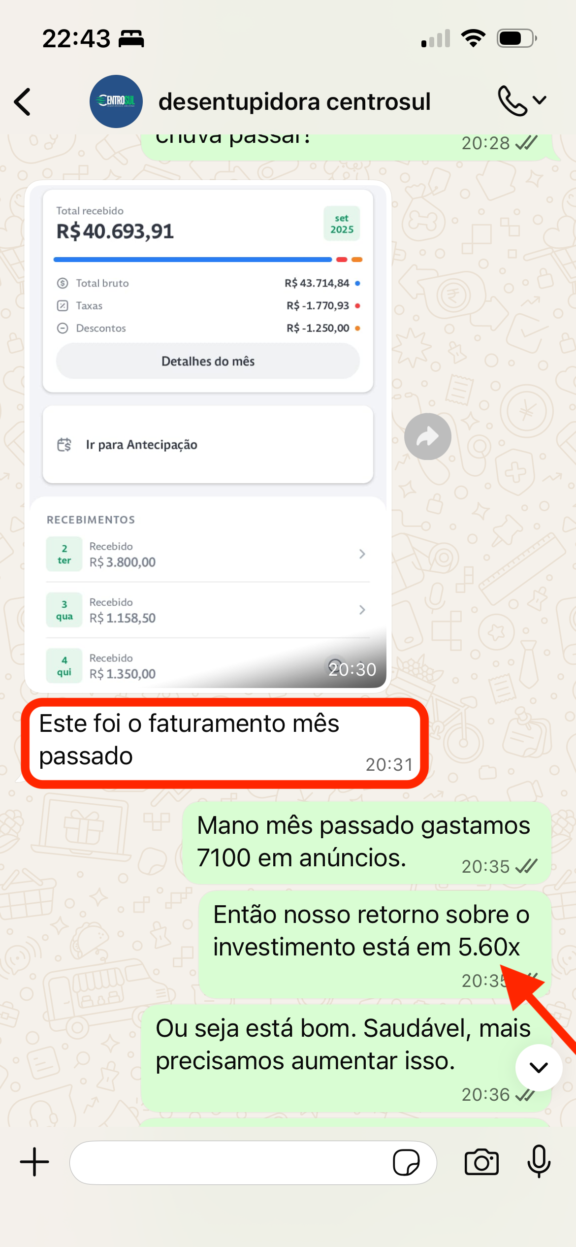 Depoimento WhatsApp