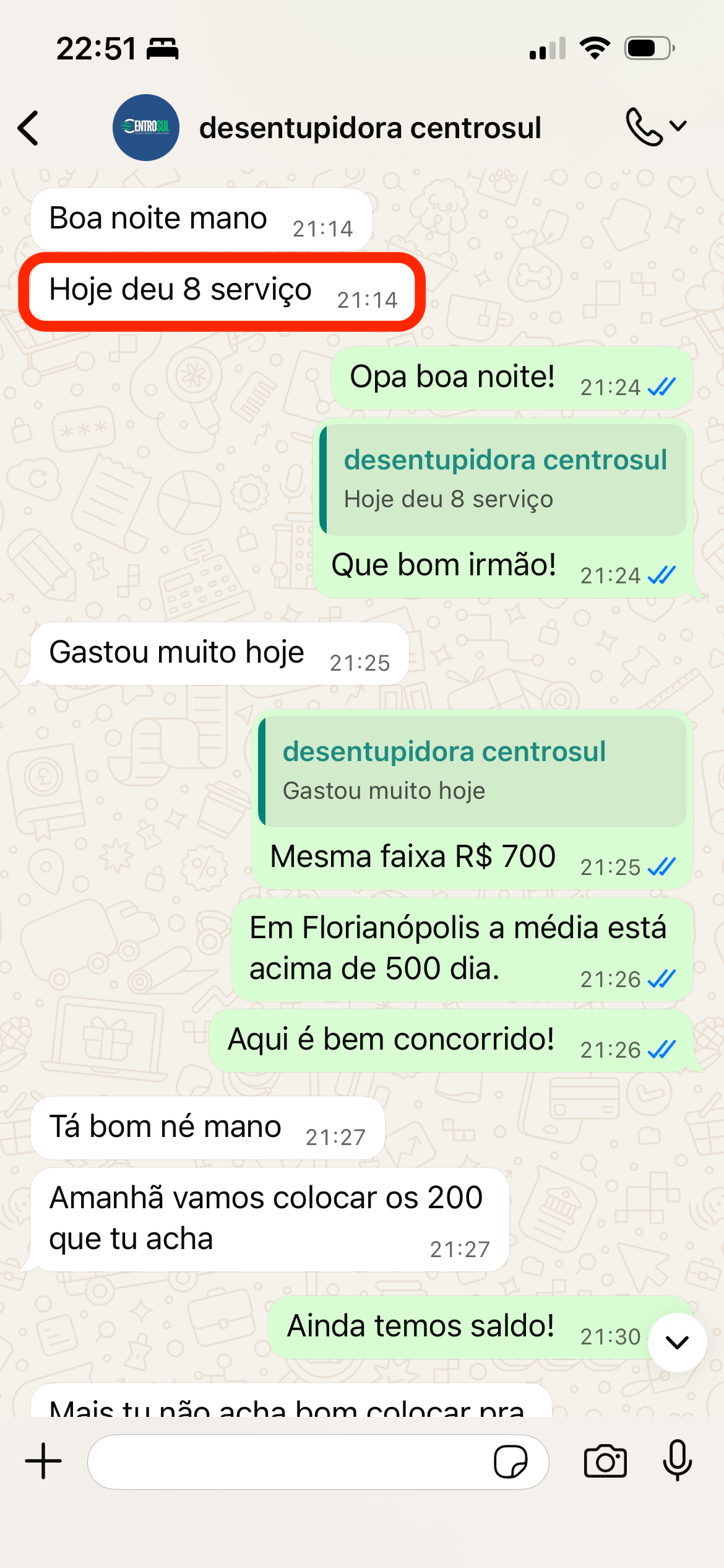 Depoimento WhatsApp