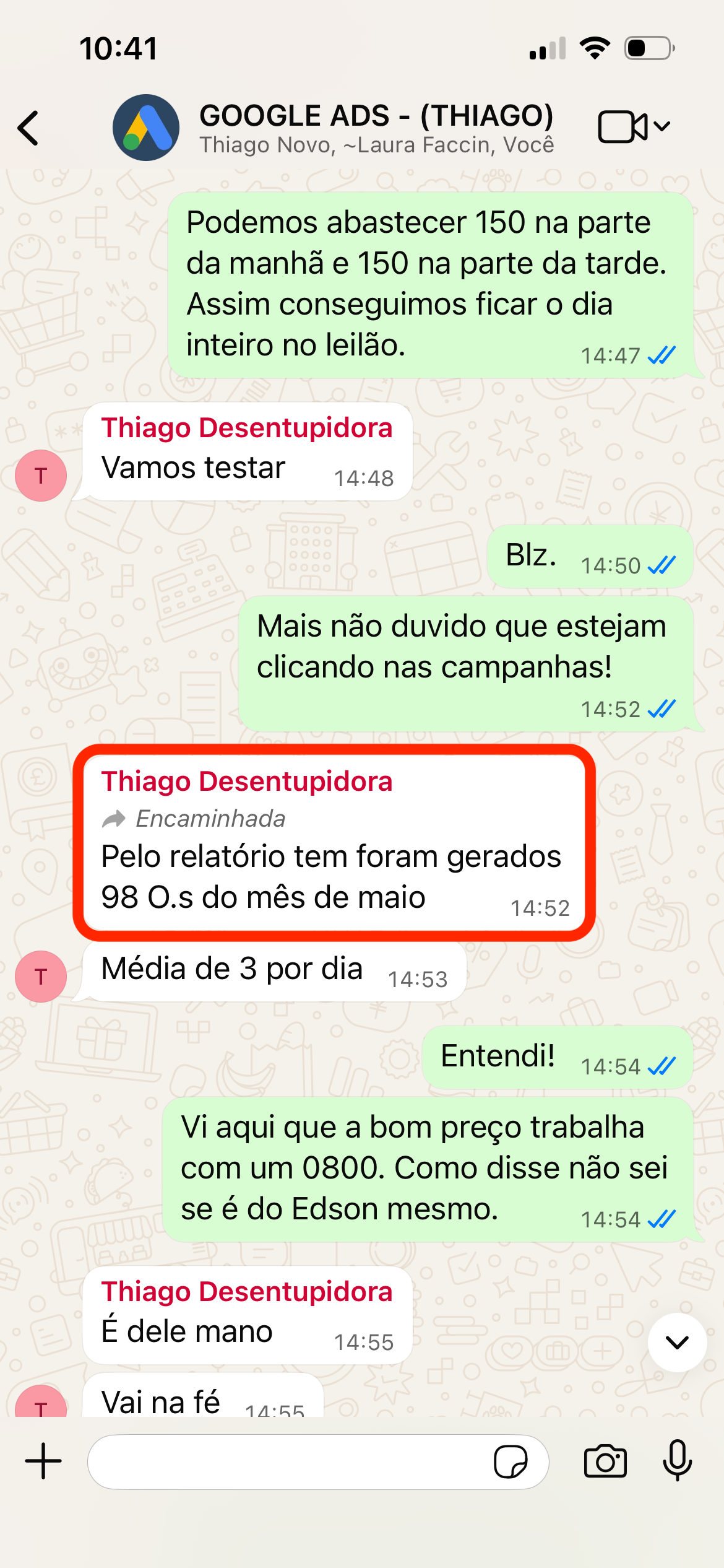Depoimento WhatsApp