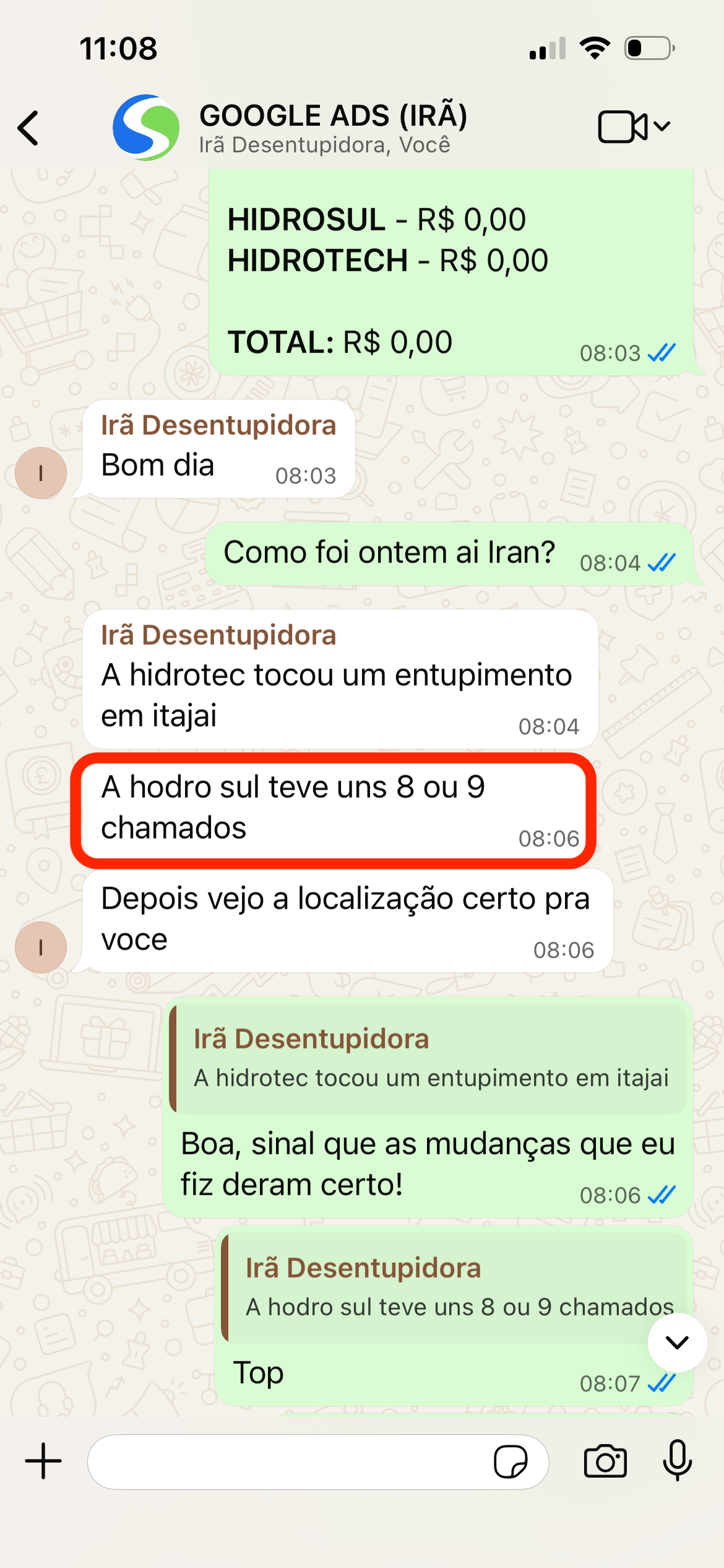 Depoimento WhatsApp