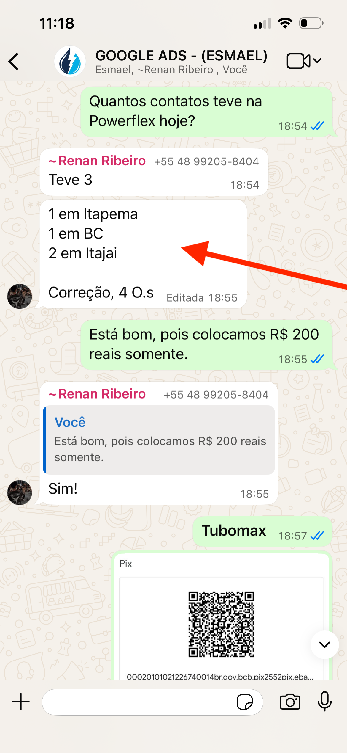 Depoimento WhatsApp