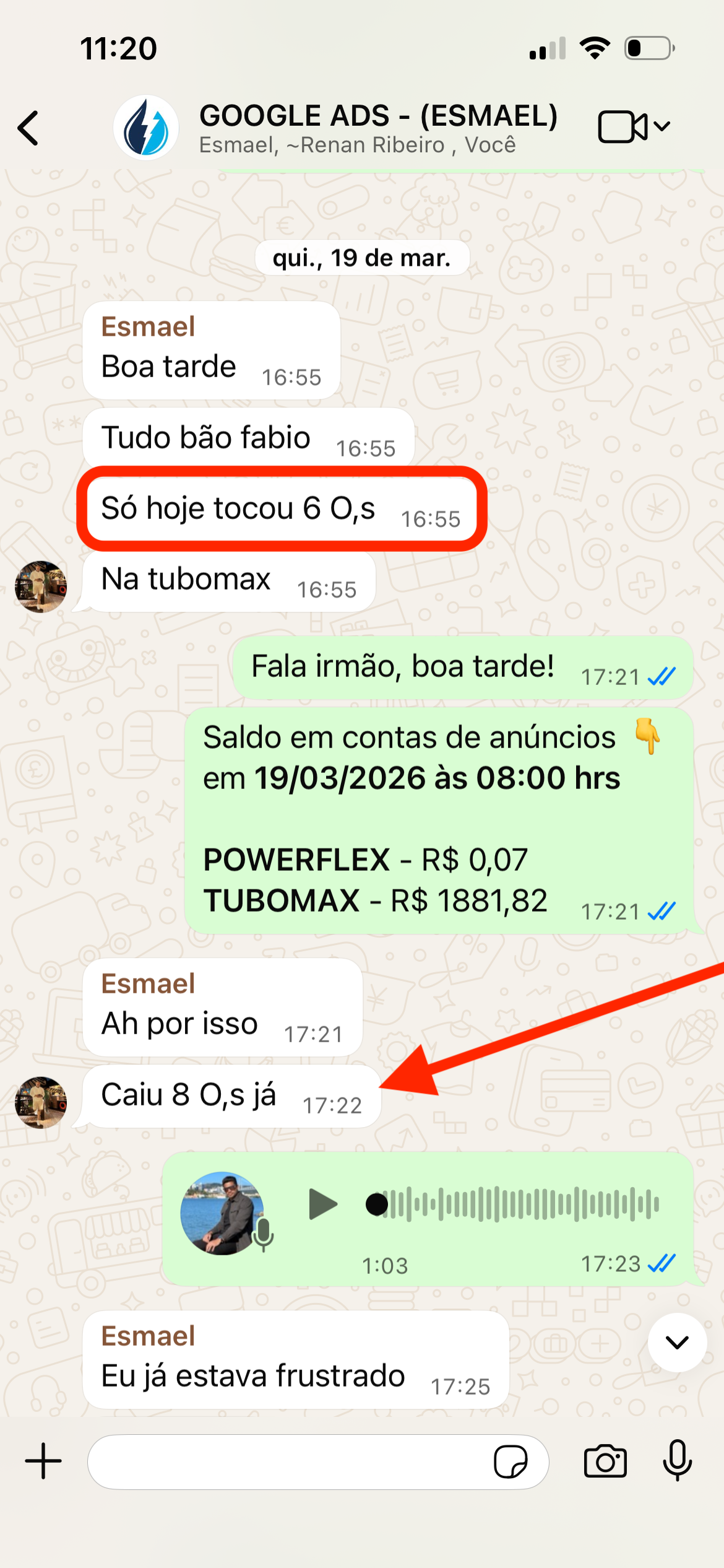Depoimento WhatsApp