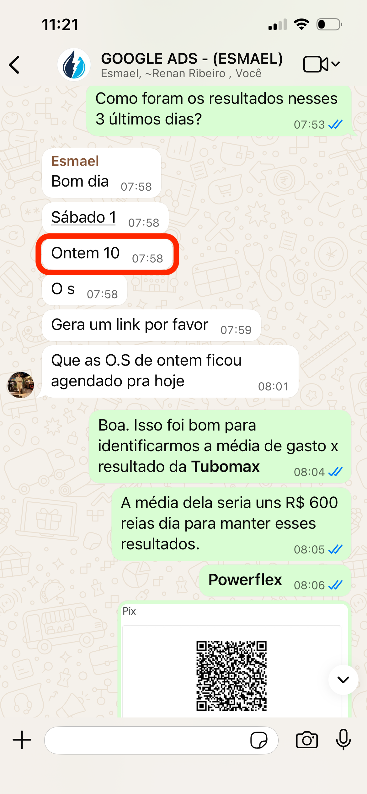 Depoimento WhatsApp