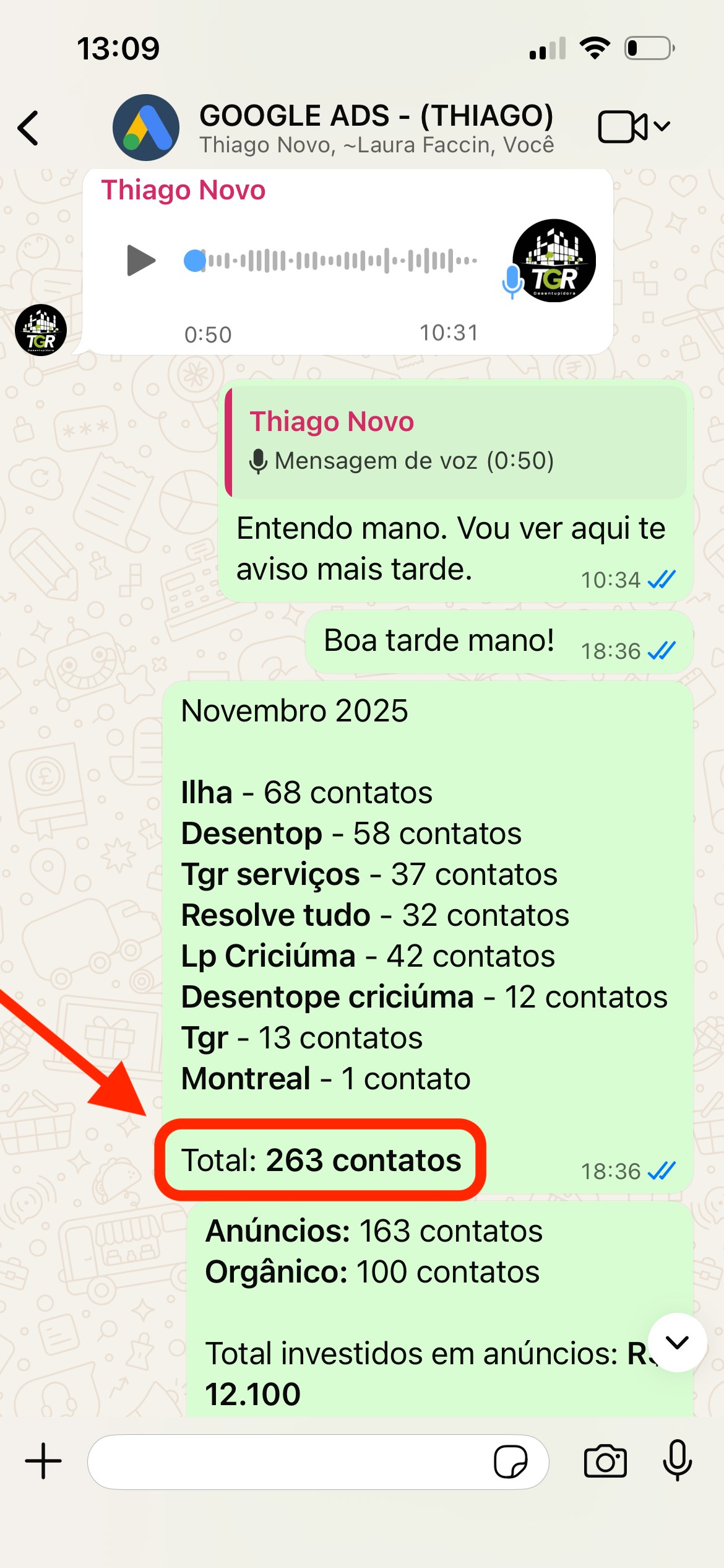 Depoimento WhatsApp
