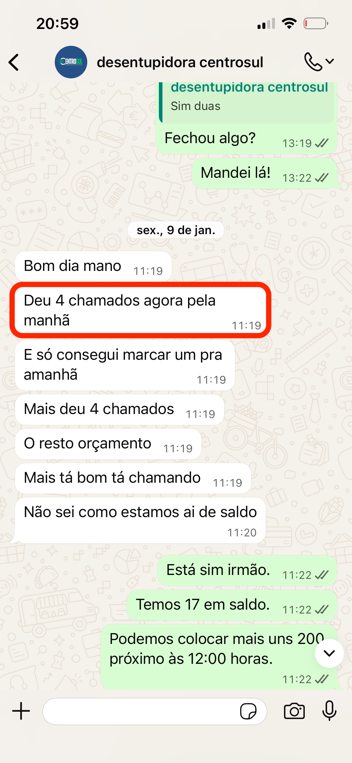 Depoimento WhatsApp
